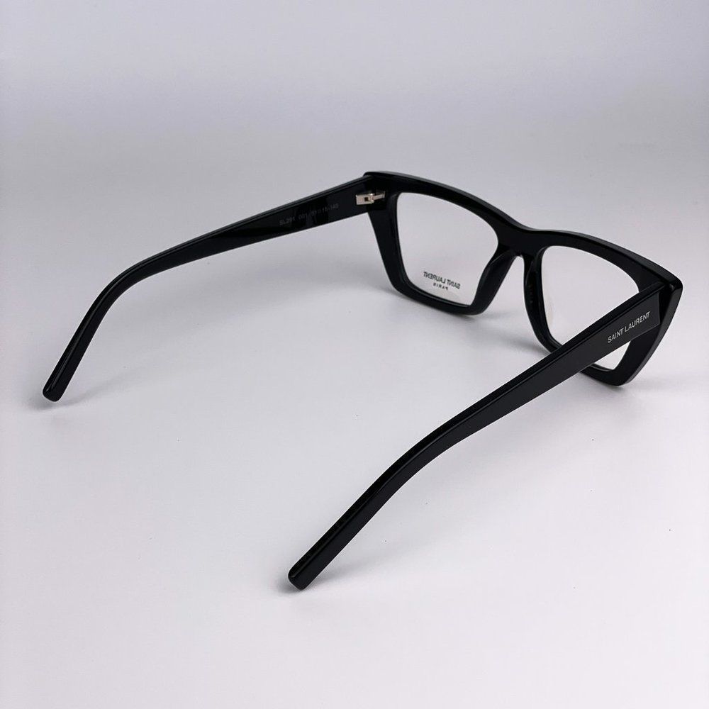 Saint Laurent SL291 001 Eyeglasses Black Blue Block Cat Eye Women - Picture 10 of 11